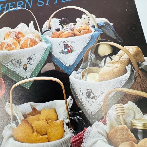Bread Cloths Cross Stitch Pattern Booklets Vintage Southern Baking Celebrations - Picture 8 of 14